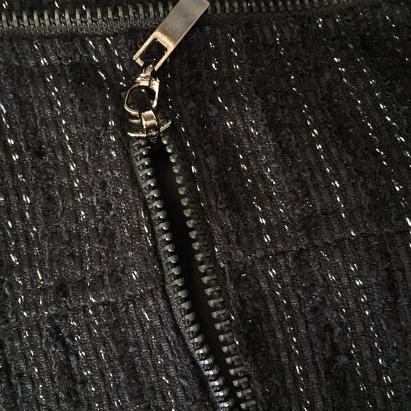 Cache Black Silver Textured Zip Jacket - Picture 8 of 8